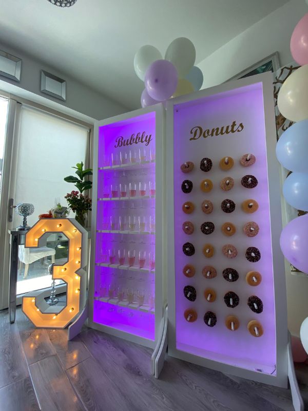 Donut wall and Prosecco wall hire Ireland