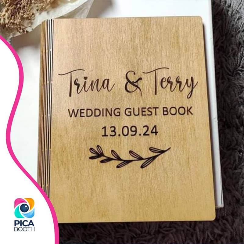 wooden guest book ireland picabooth